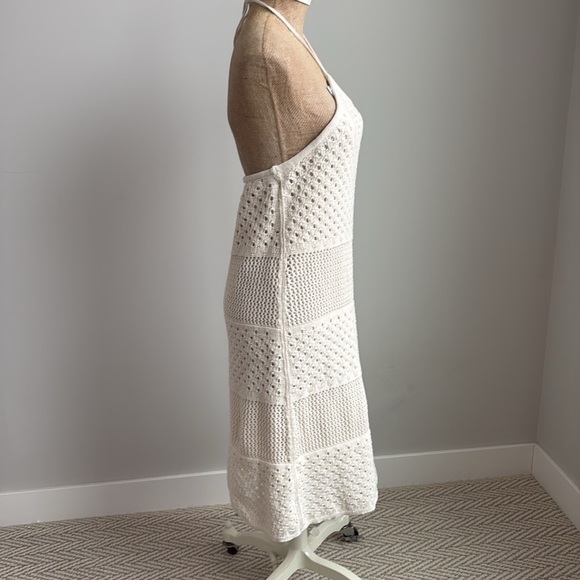 Old Navy Halter Tie-Strap Crochet Mini Dress LARGE NEW! - Picture 4 of 10